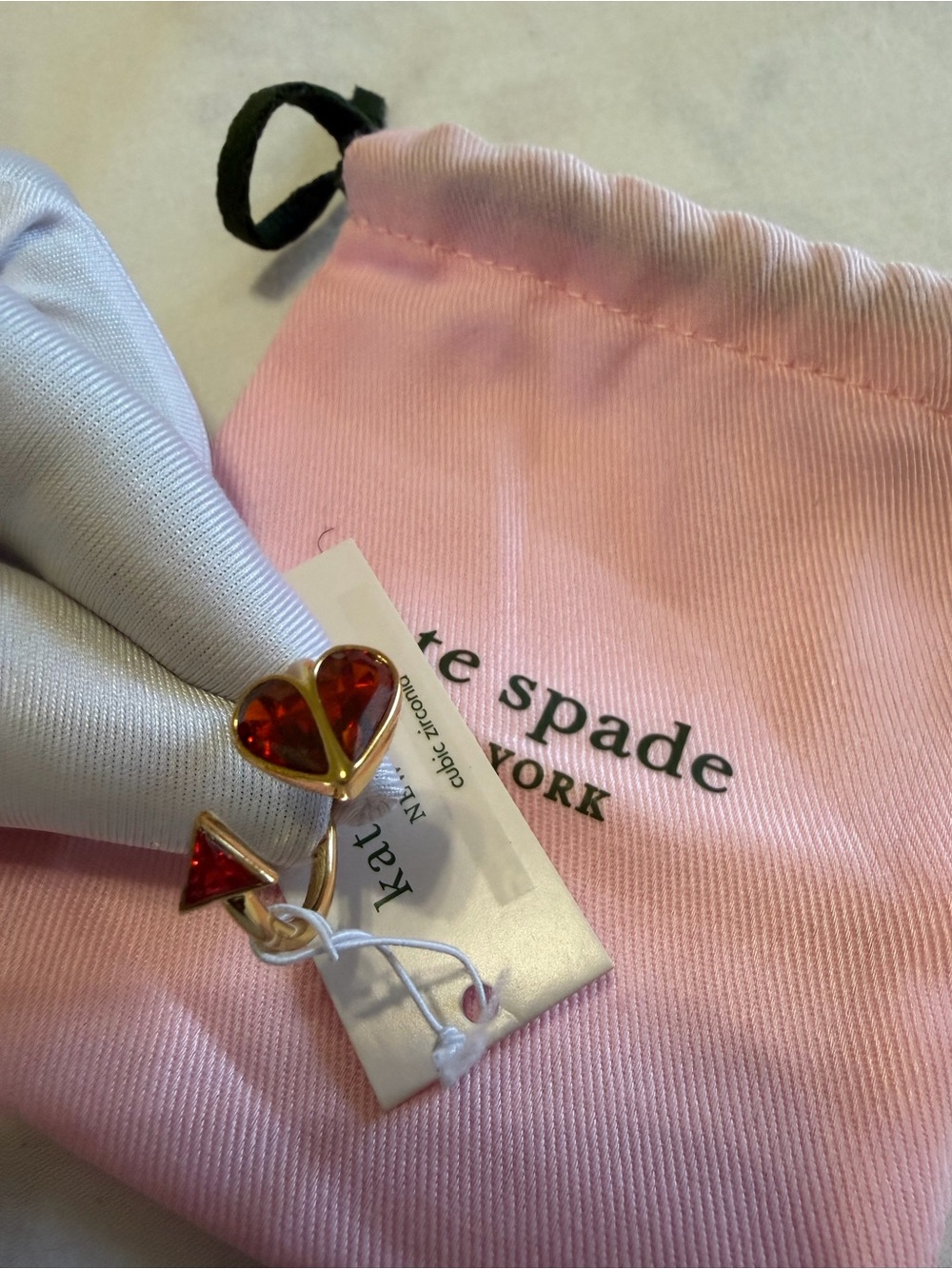 KATE SPADE ROCK SOLID STONE RING SZ 6 - Picture 9 of 11